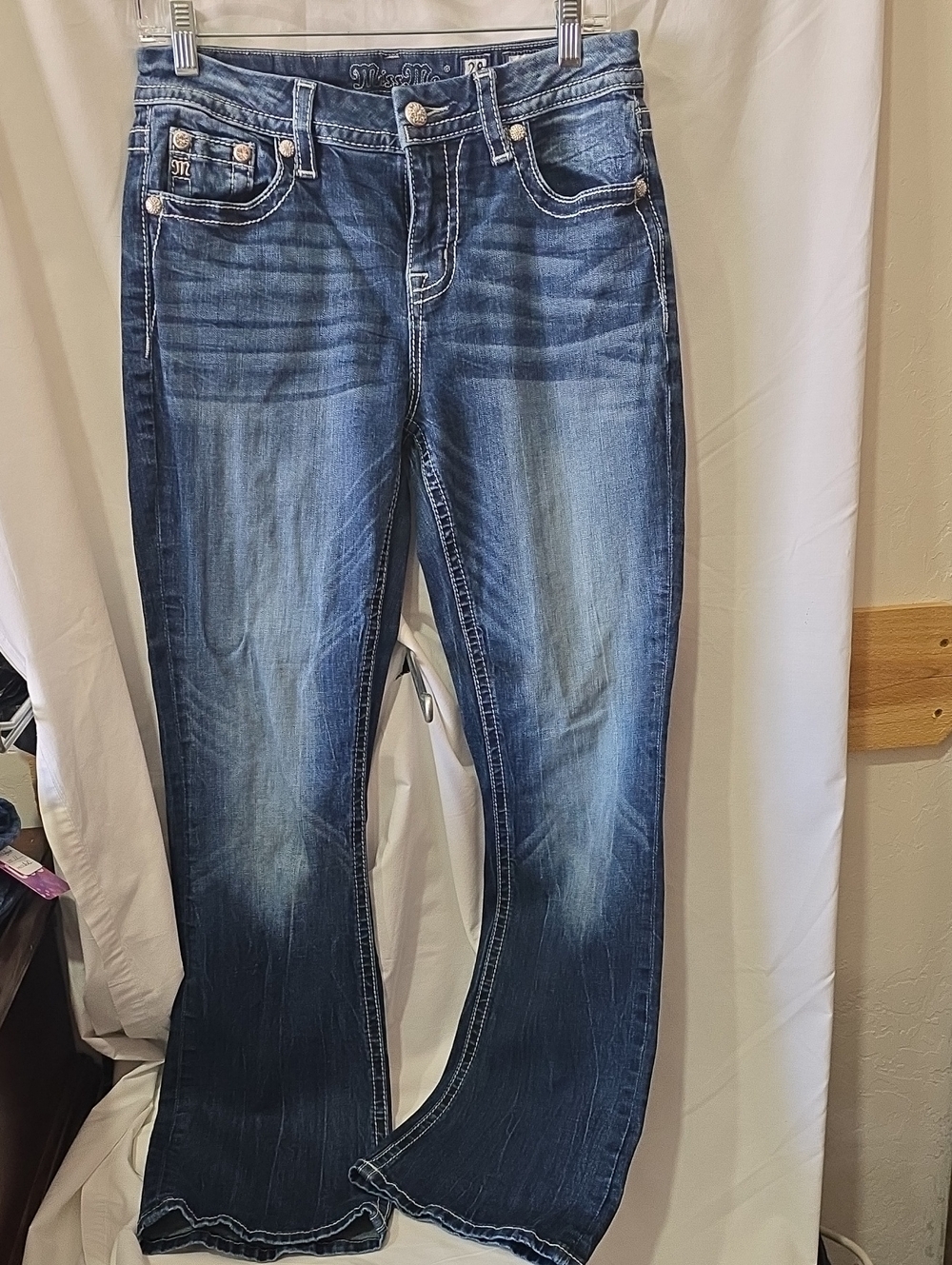 Miss Me Blue Faded Bootcut Jeans